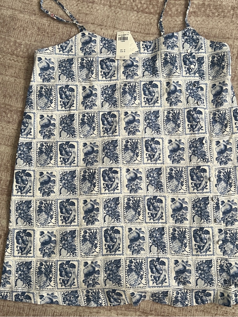 Abercrombie & Fitch Blue and White Printed Mini Dress